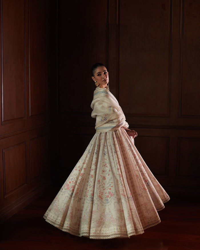SAFIRA by Saad Bin Shahzad | Luxury 3-Piece Stitched Lawn Eid Frock (Express Shipping)