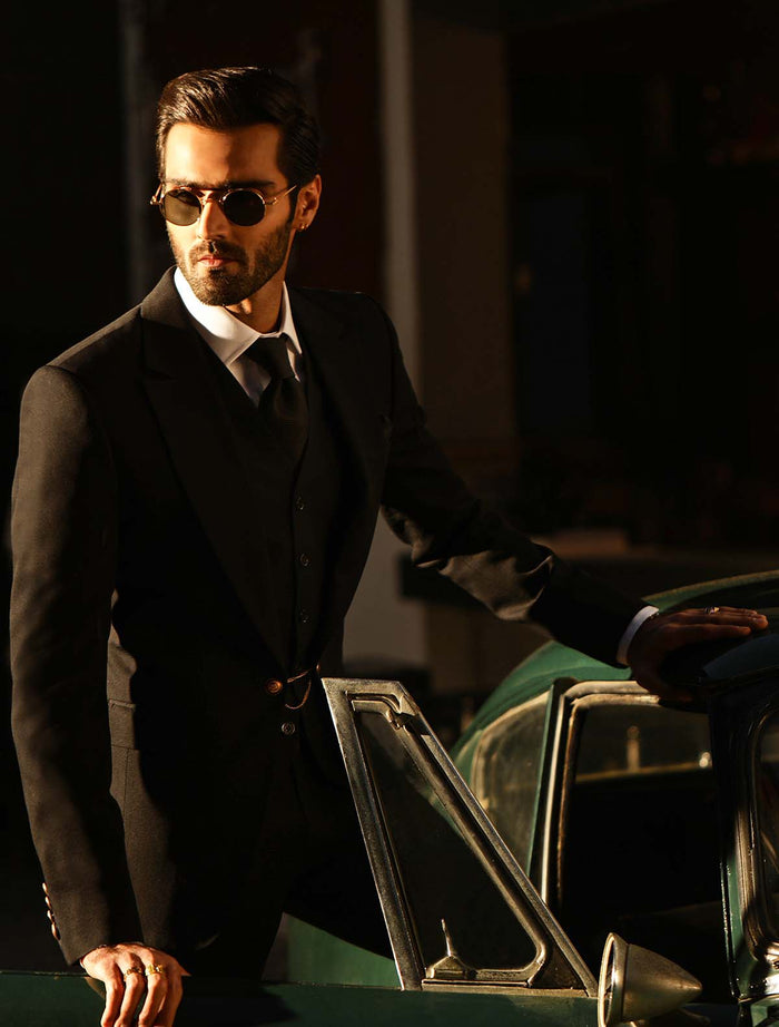 Classic Black Single Button Suit