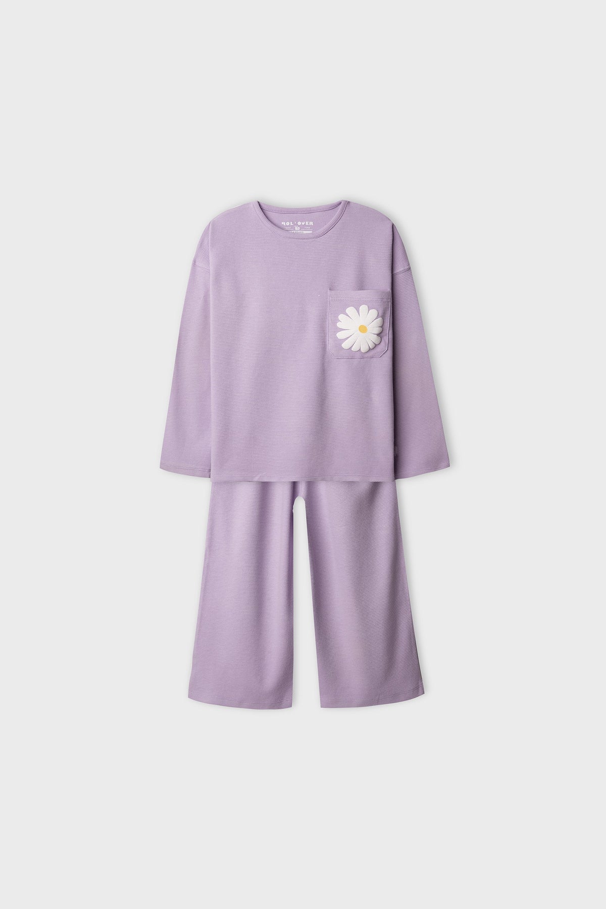 Girls Lilac Daisy Ottoman Co-ord Set