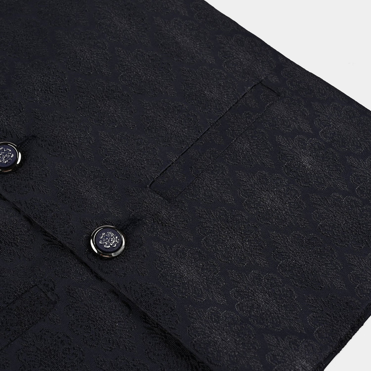 Boys Poly Viscose Waist Coat - Navy